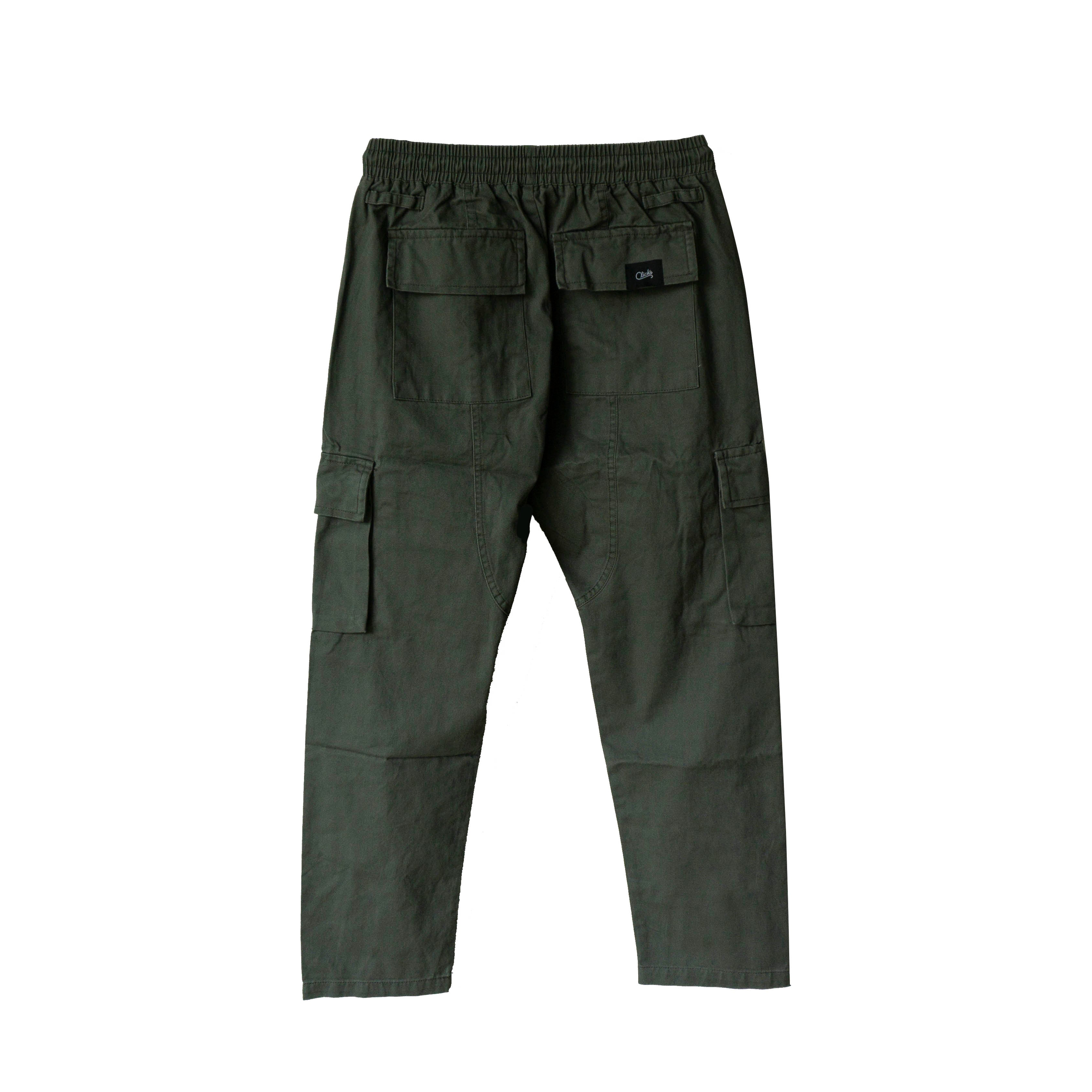 Cargo Ash Green Long Pockets Pants